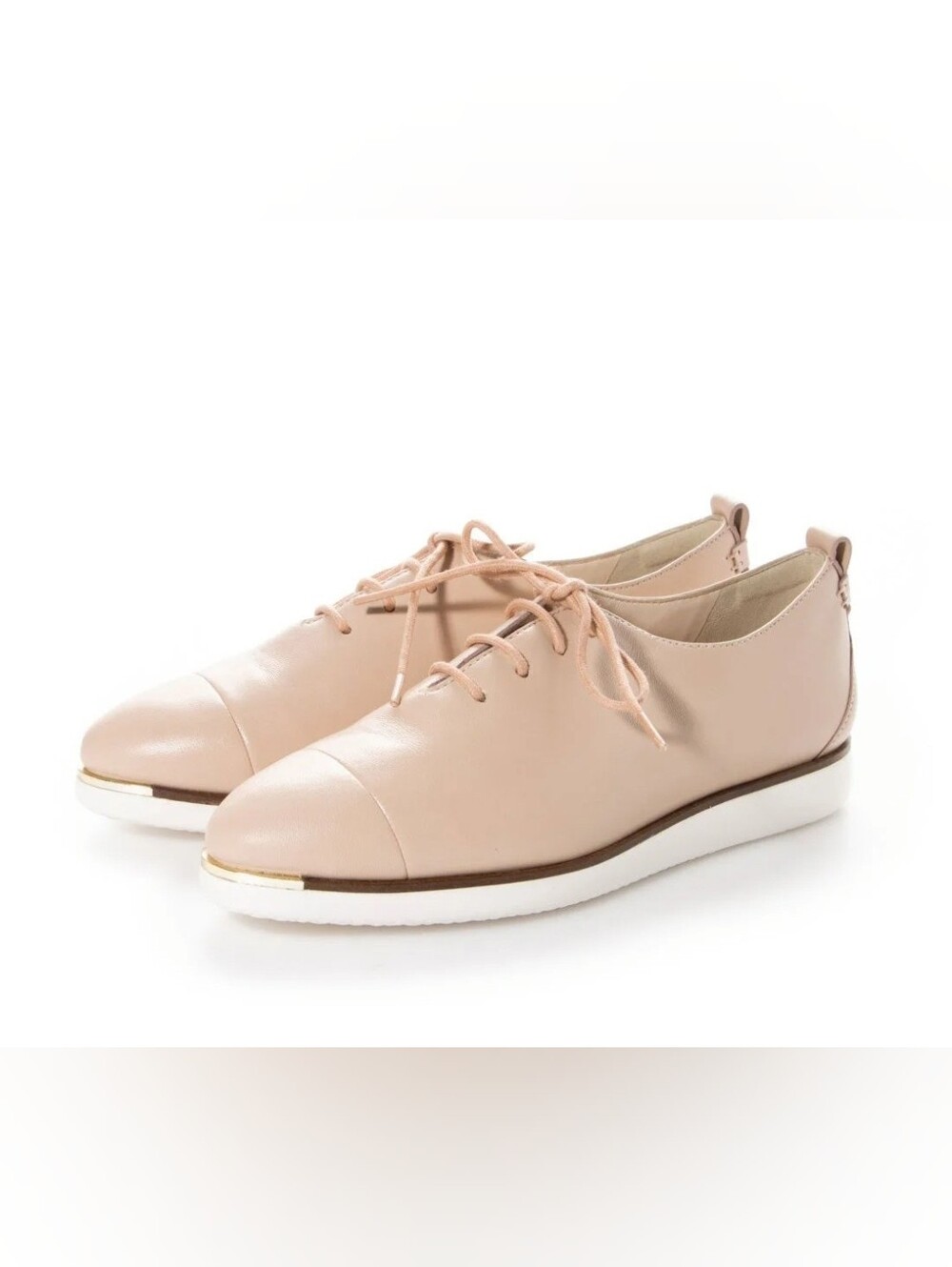 Cole Haan Grand Ambision Blush Pink Leather Lace-Up Shoes